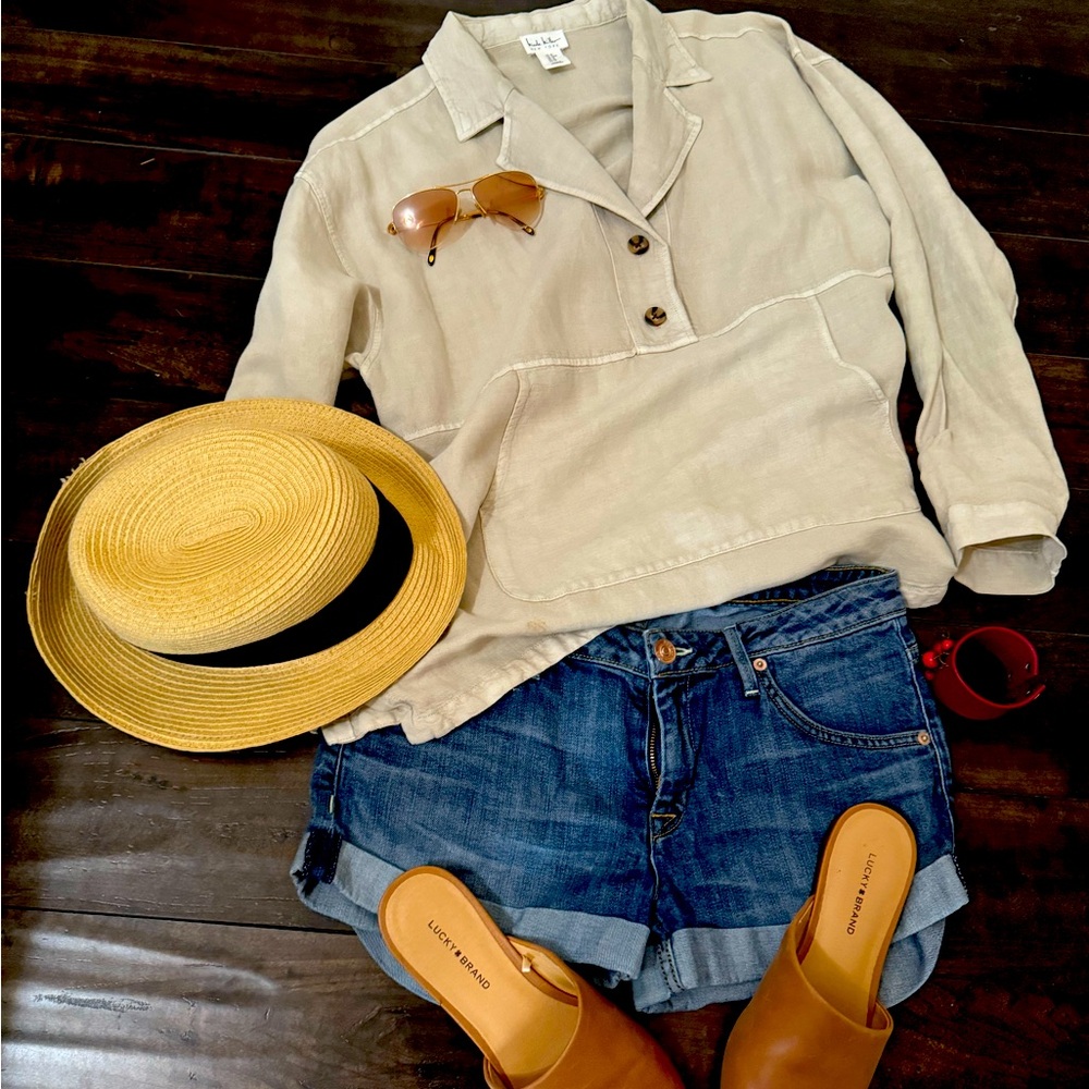 Blouse/tunic linen light Tan color